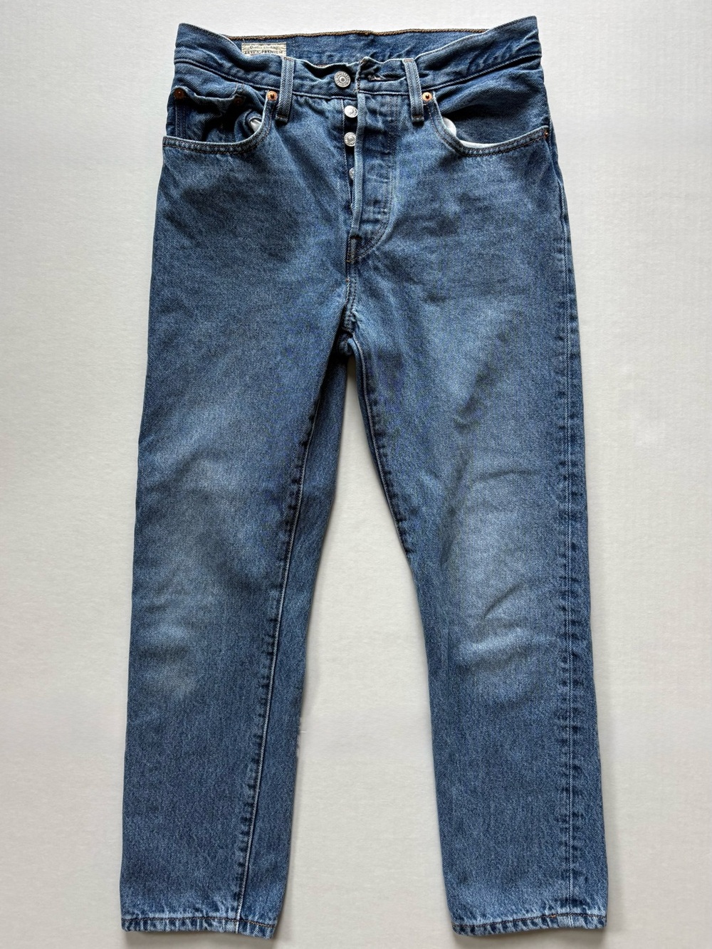 Levi's Premium 501 Original Cropped Jeans W26 L26 Must Be Mine Button Fly